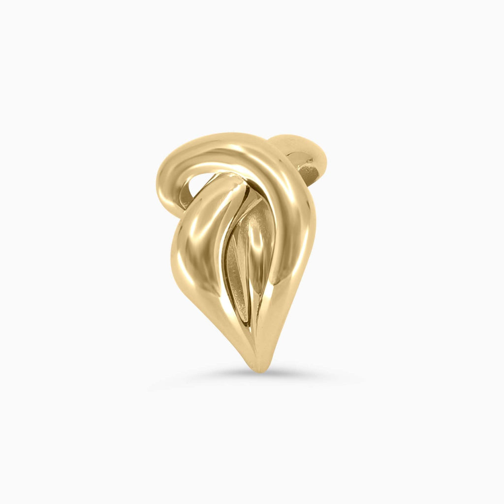 Gold pendant on a white background