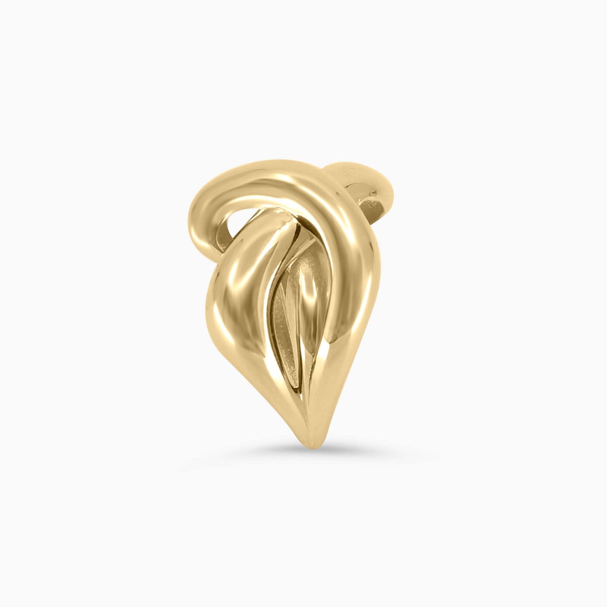 Gold pendant on a white background