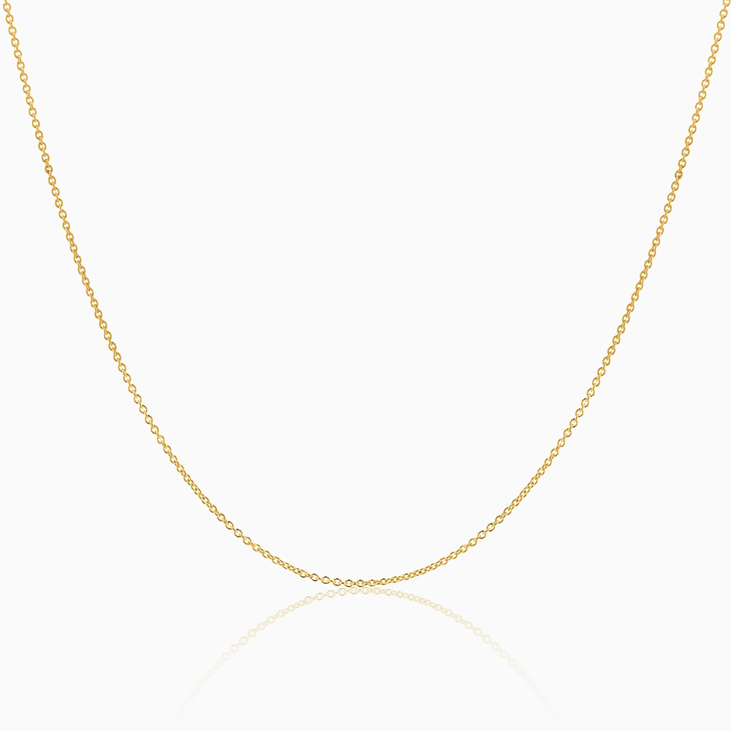 Collar de cadena con eslabones clásicos de 10k